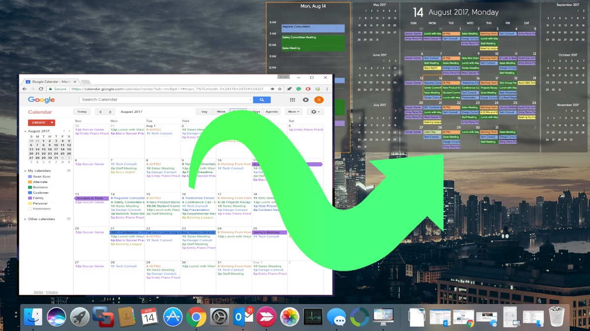 How To Make Your Ical Google Or Outlook Calendar Your Macos Wallpaper